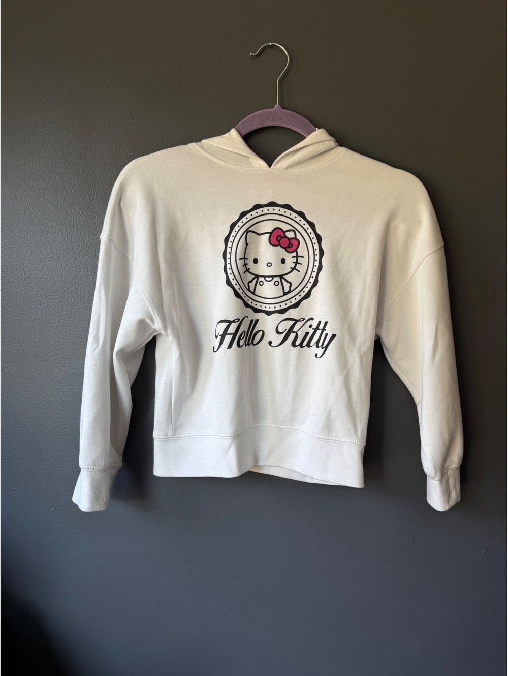 Hello Kitty White Hoodie Sweatshirt Size S (6x)